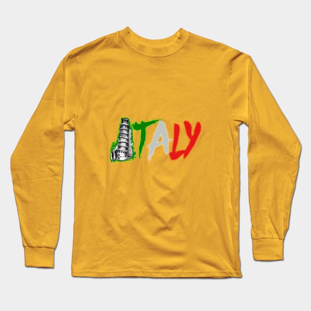 Italy   Tower Long Sleeve T-Shirt by focusLBdesigns